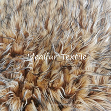 Two Tone Jacquard Long Pile Fake Fur